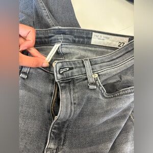 Rag and Bone Gray Nina High-Rise Ankle Jeans